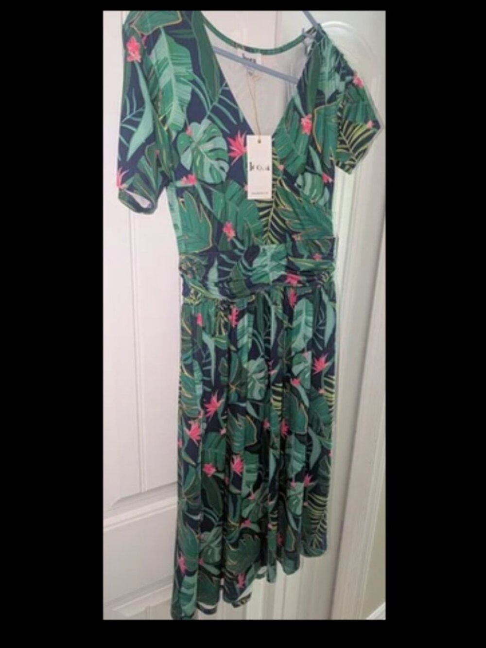 NWT Leota Amiya Midi Wrap Dress - Hawaiian Floral Womens Size S